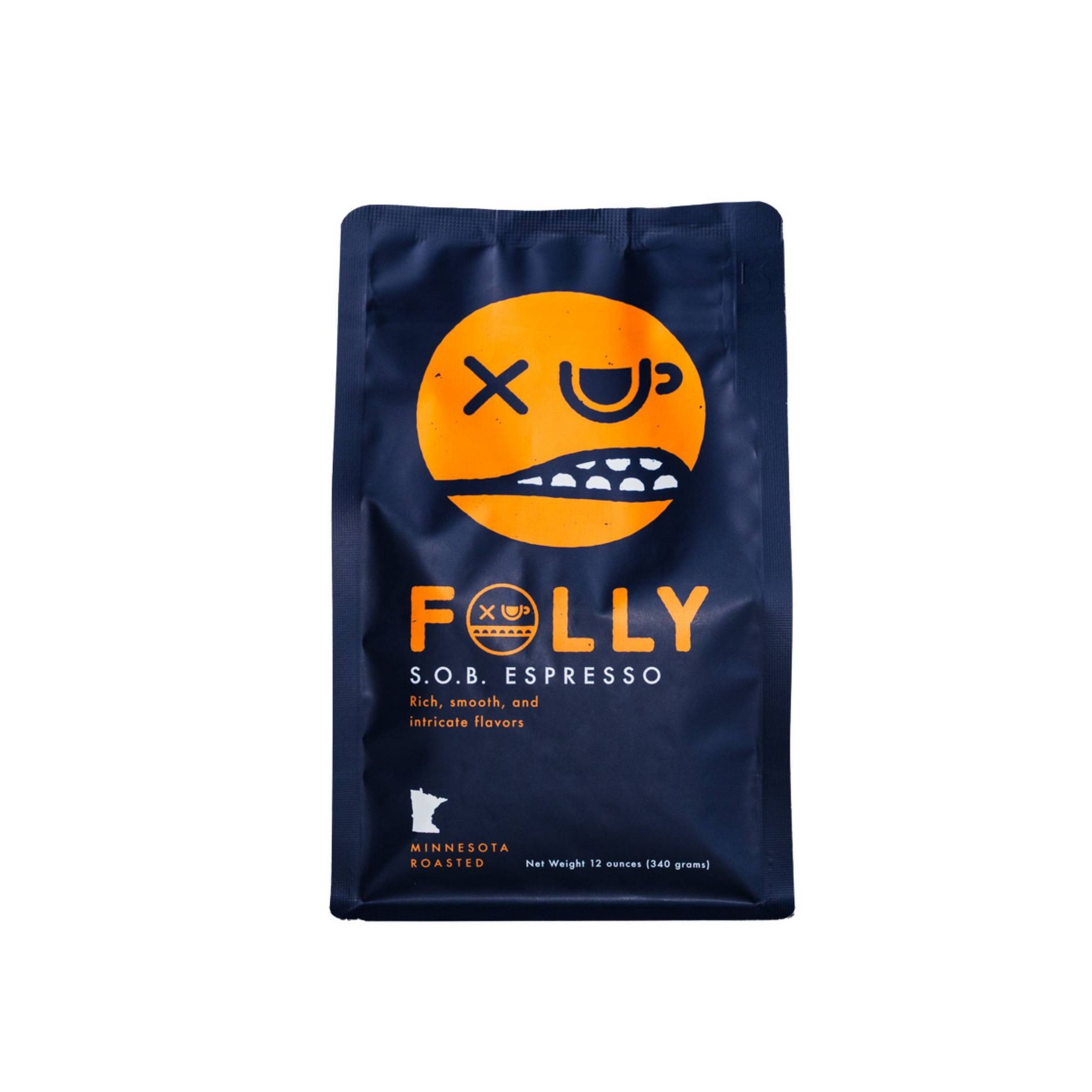 Folly Coffee Espresso Whole Bean Dark Roast Coffee - 12oz