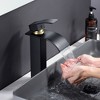 SUMERAIN 304 Stainless Steel Waterfall Vessel Sink Faucet Bathroom Sink Faucet, Black and Gold - 4 of 4