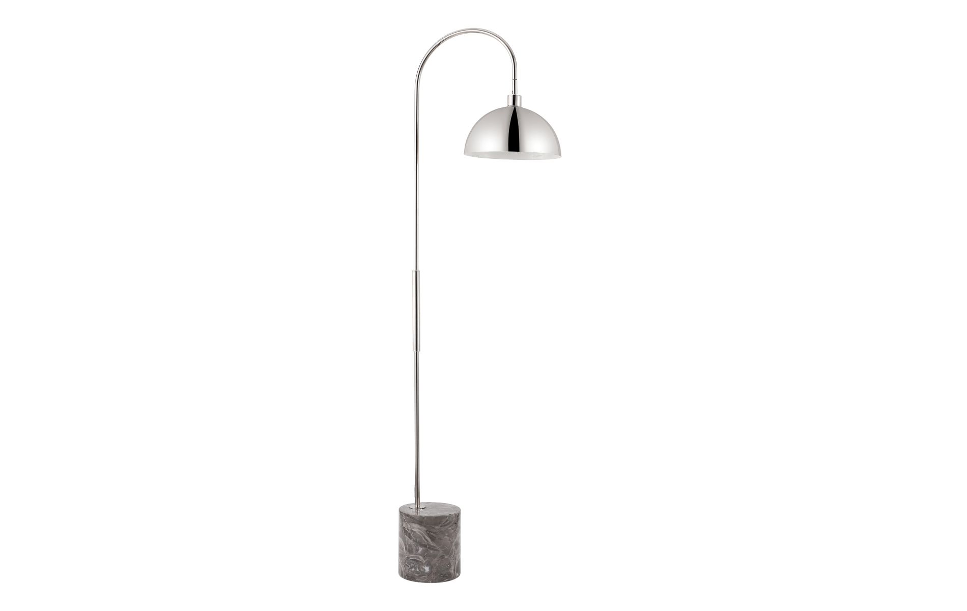 Rosabellina 68" Marble Base Floor Lamp - CTL1104 - Silver/Grey - Safavieh Couture