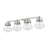 Vaughn 4-Light Vanity Light - Matte Black & Opal Glass - Nautical Industrial Charm - 3 of 4
