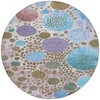 Khaki Blue And Purple Geometric Washable Indoor Outdoor Area Rug - 4 of 4
