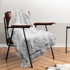 Cheer Collection Long Shaggy Hair Throw Blanket - Gray White (60" x 70") - 4 of 4