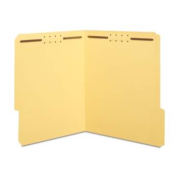 HITOUCH BUSINESS SERVICES Reinforced End Tab Classification Folder 2" Exp Ltr Yellow 50/BX