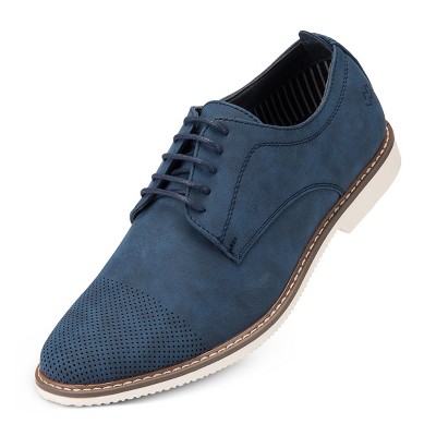 Mio Marino - Men's Oxford Casual Suede Shoes - Royal Blue, Size: 10 ...