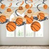 Big Dot of Happiness Nothin' but Net - Basketball - Baby Shower or Birthday Party Hanging Decor - Party Decoration Swirls - Set of 40 - 3 of 4