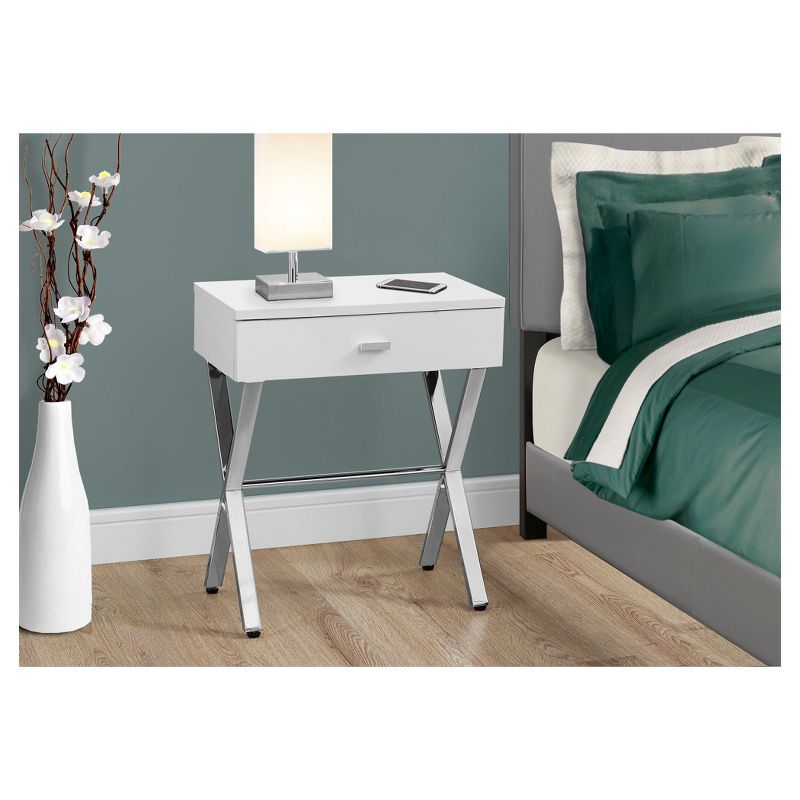 Accent Table, Night Stand - Chrome Metal - EveryRoom, 3 of 7