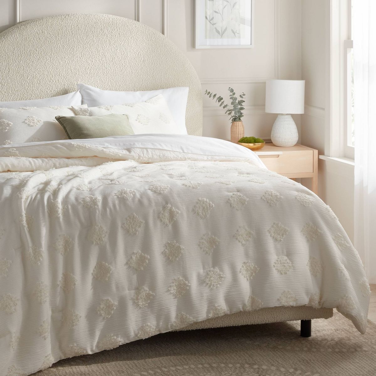 Tufted Diamond Crinkle Comforter and Sham Set - Threshold™ - thumbnail 9