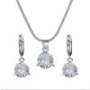 Elegant Necklace + Earring Set Premium Alloy Construction with Cubic Zirconia Accents Luxury Style Round Diamond Design - 4 of 4