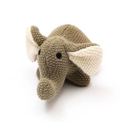100% Handmade Cotton Knitted Soft Dark Green Elephant Plush Toy/Soft Toy