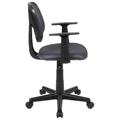 Contemporary Mid-Back Mesh Swivel Task Chair with Pivot Back in Gray