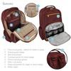 Hudson Baby Premium Diaper Bag Backpack and Changing Pad, Burgundy, One Size - 4 of 4