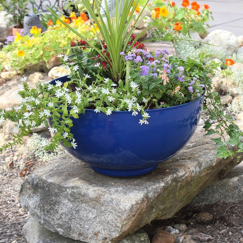 ACHLA Designs 20&#34; Wide Planter Galvanized Steel French Blue, 3 of 6
