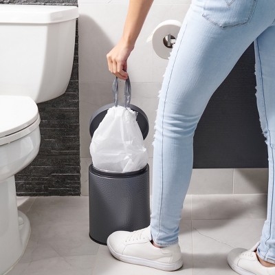 White 4 Gallon Drawstring Trash Bags, 200 Count