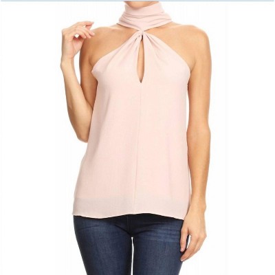 Women's High Neck Keyhole Top - ariella