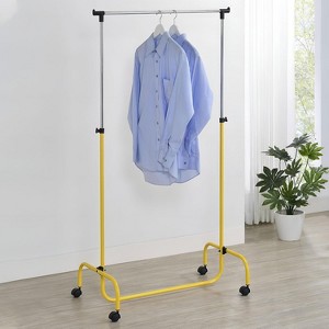Kings Brand Furniture - Standard Rod Clothing Garment Rack, Rolling Clothes Organizer on Wheels for Hanging Clothes - 1 of 4
