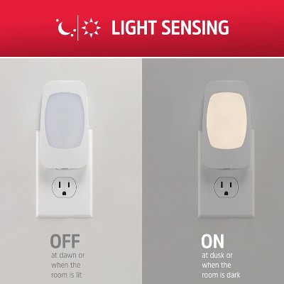 Compact White LED Power Failure Night Light with Rechargeable Battery