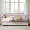 Twin Metal Daybed with Arched Headboard, Storage Drawer, Steel Slats, No Box Spring, Easy Assembly, Black - 3 of 4