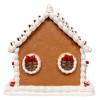 Kurt Adler 9-Inch Battery-Operated Gingerbread House With Santa and Ribbon Candy Roof - 3 of 4