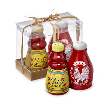 TAG Hot Sauce Themed Collectable Ceramic Decorative Salt and Pepper Shaker Sets