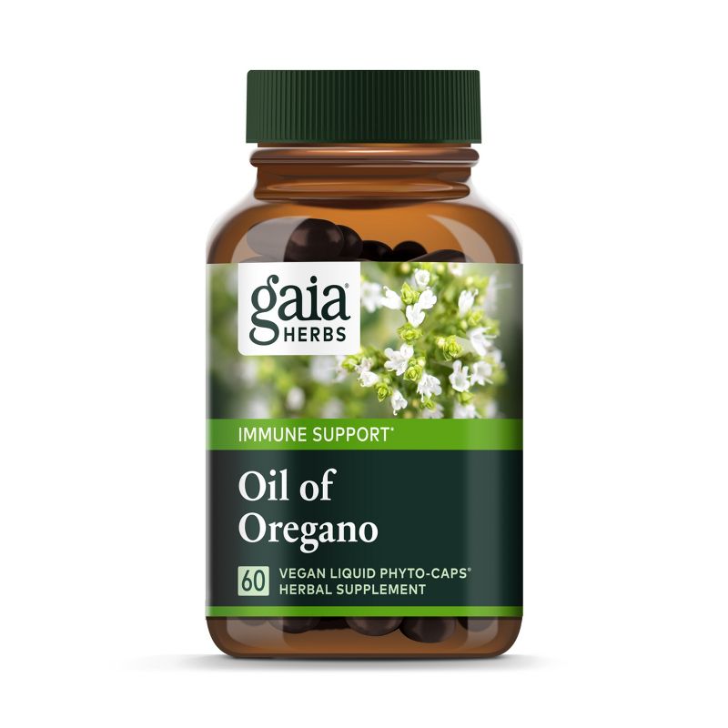 Gaia Herbs Oil of Oregano - Immune and Antioxidant Support Supplement with Oregano Oil, Carvacrol, and Thymol, 1 of 9