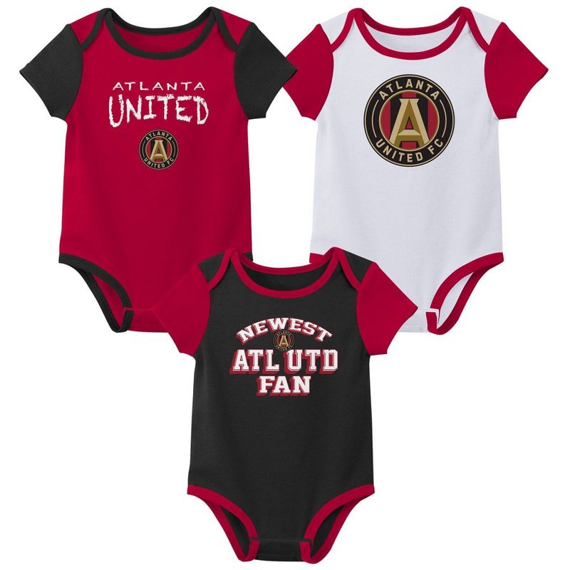 MLS Atlanta United FC Infant Girls&#39; 3pk Bodysuit, 1 of 5