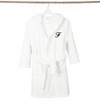 Personalized Linum Kids 100% Polyester SUPER PLUSH Double Brushed Hooded Bathrobe in Black Script Font - 2 of 3