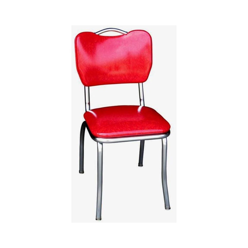 Photos - Chair Handle Back Unstriped Diner  Cracked Ice Red - Richardson Seating