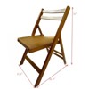 FONTOI Folding Chair Set of 4, Slatted Chairs Set of 4 with Curved Backs, 4-Piece Folding Chairs for Party Kitchen, Yellow, 17.3"*31"*22.8" - 2 of 4