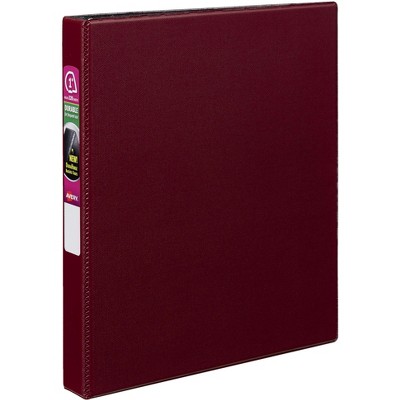 Avery Durable Binder with Slant Ring, 1 Inch, Burgundy