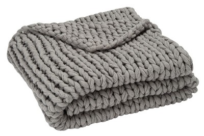 Adalina Throw Blanket - THR232 - Grey - 50" x 60" - Safavieh