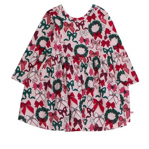 RuffleButts Baby Girls Long Sleeve Twirl Dress - 1 of 2