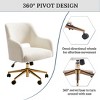 WestinTrends Genevieve Mid-Century Modern Swivel Office Chair With Wheels - 4 of 4