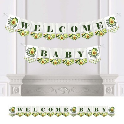 Big Dot of Happiness Hello Avocado - Fiesta Baby Shower Bunting Banner - Party Decorations - Welcome Baby