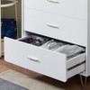 NicBex 5 Drawer Dresser for Bedroom,White Wooden Drawers with Metal Handle,Dressers for Kids Room,Living Room,Entry and Hallway,White - 4 of 4