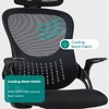 CAVINAS Ergonomic Office Chair with Adjustable Headrest and Flip-Up Arms, Mesh Home Office Desk Chairs, Swivel Chair with High Back, Computer Chair - 2 of 4