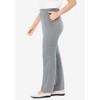 Woman Within 7-Day Knit Ribbed Straight-Leg Pull-On Pants - 4 of 4