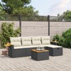 vidaXL Garden Sofa Set Black, Cream White - 2 of 4