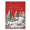 Christmas Tree Santa Reindeer Print Area Rug – Washable, Non-Slip, for Living Room, Bedroom & Farmhouse - 2 of 4