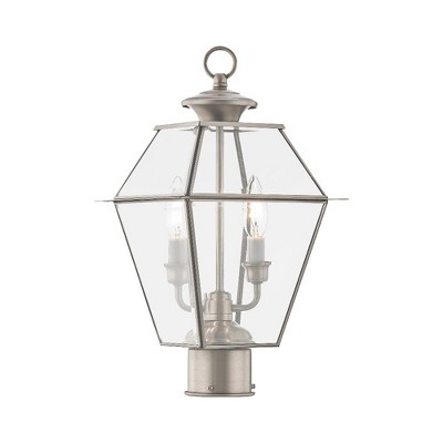 Livex Lighting Westover 2 - Light Post Light in  Brushed Nickel