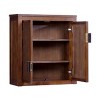 Teamson Home Hatteras Wall Cabinet with 2 Rattan Inlay Doors and Pine Wood Frame - 2 of 4
