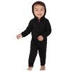 Joggies - Black & Red Infant Footless Hoodie One Piece - 2 of 4