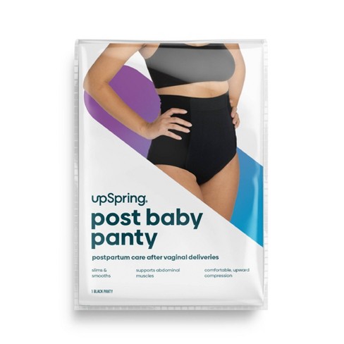 Upspring Post Baby High Waist Postpartum Recovery Underwear - Black - L/xl  : Target