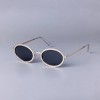 Women's Oval Crystal Embellished Frame Sunglasses - A New Day™ Gold: Medium Fit, UV Protection, Recycled Metal - 2 of 2
