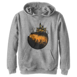 Boy's Mickey & Friends Walking Towards Haunted Mansion Pull Over Hoodie - 1 of 4