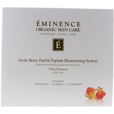 Eminence Arctic Berry Peel & Peptide Illuminating System (Exfoliant 1oz, Peel Activator MA10 1oz, Radiance Cream 1oz)