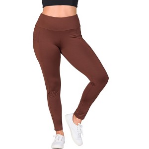 24seven Comfort Apparel Side Pocket Ankle Length Yoga Pant Leggings - 1 of 4