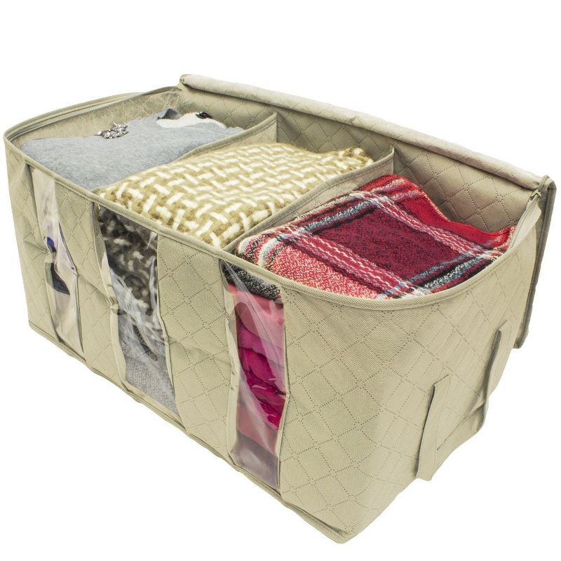 Sorbus 3 Section Foldable Storage Bag Organizers 2-Pack, 3 of 5