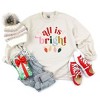 Simply Sage Market Women's Graphic Sweatshirt All Is Bright Christmas Lights - 3 of 3