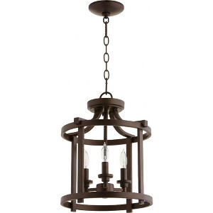 Quorum Lighting Lancaster 3-Light Pendant, Oiled Bronze, 13W, 15.75H - 1 of 1