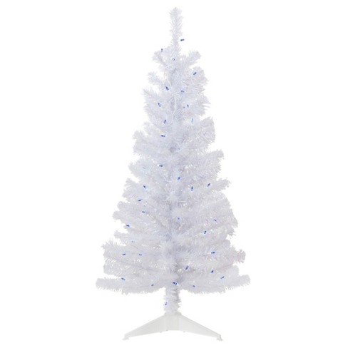 Northlight 4' Pre-Lit Medium White Iridescent Pine Artificial Christmas Tree  - Blue Lights, 1 - Gerbes Super Markets